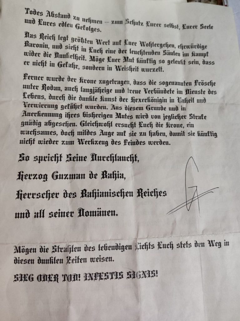 Der Brief der bahianischen Regierung